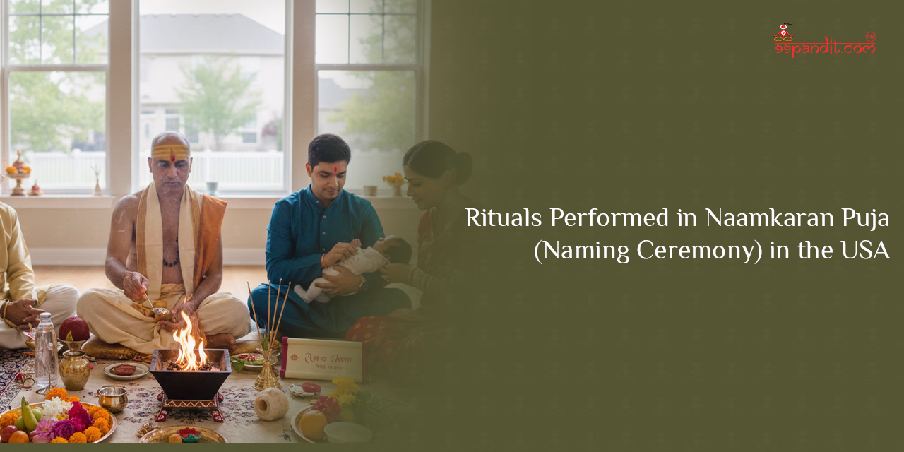 Rituals Performed in Namkaran Puja (Naming Ceremony) in USA Naming Ceremony in USA