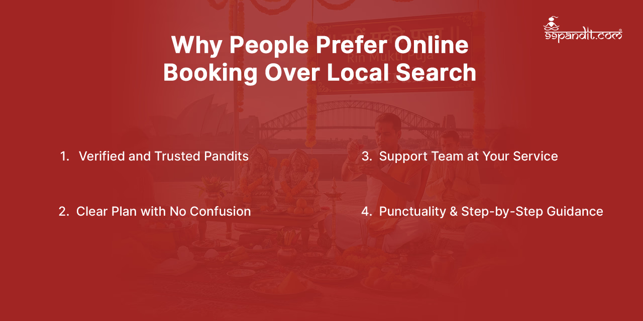 Why People Prefer Online Booking Over Local Search Rin Mukti Puja in Australia