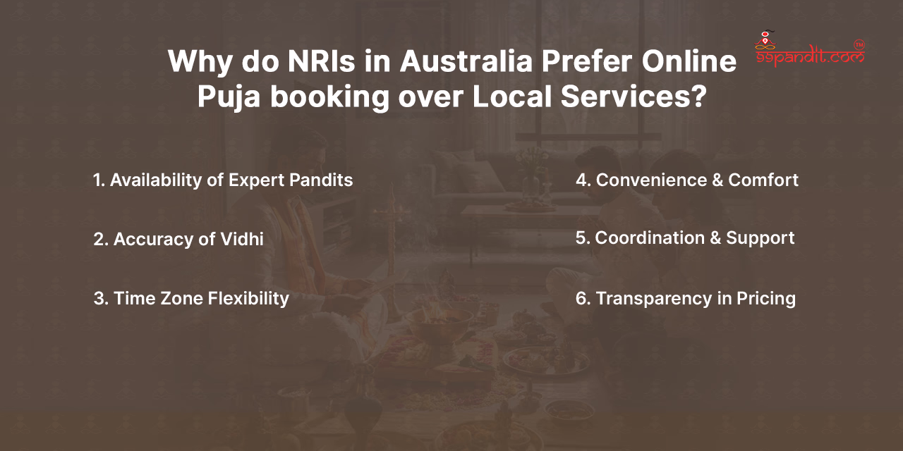 Why do NRIs in Australia Prefer Online Puja booking over Local Services? Kaal Sarp Dosh Puja in Australia