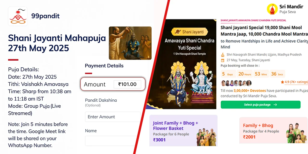 Online Shani Jayanti Puja