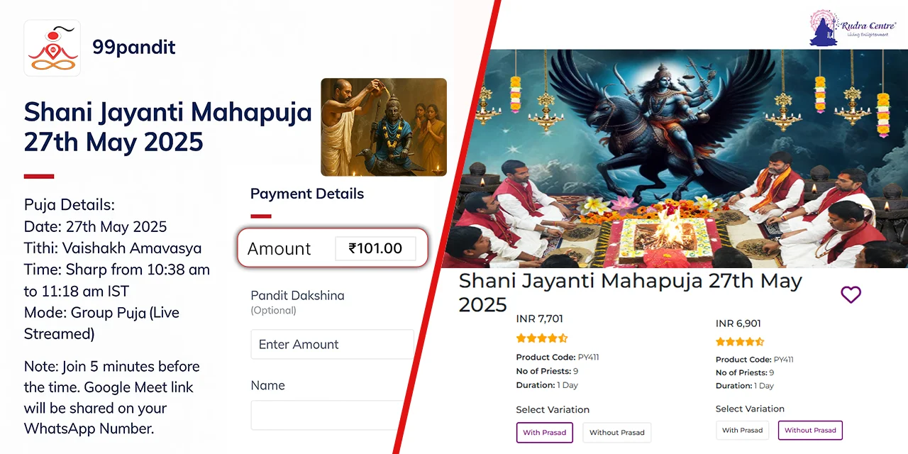 Online Shani Jayanti Puja