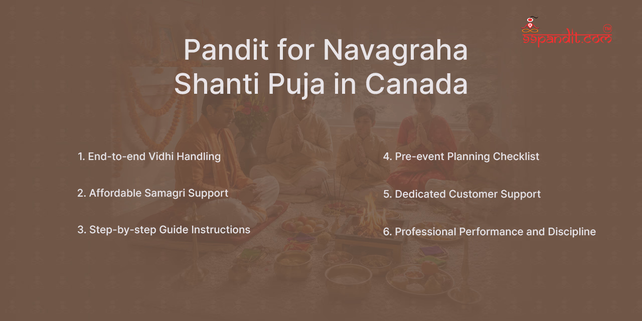 What is Included When Booking a Pandit with 99Pandit Navagraha Shanti Puja in Canada