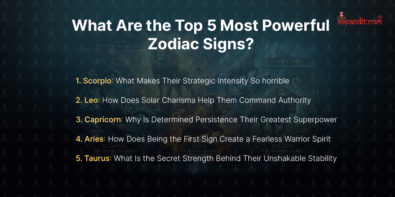 Most Powerful Zodiac Signs
