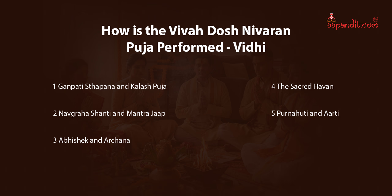 How is the Vivah Dosh Nivaran Puja Performed - Vidhi Vivah Dosh Nivaran Puja