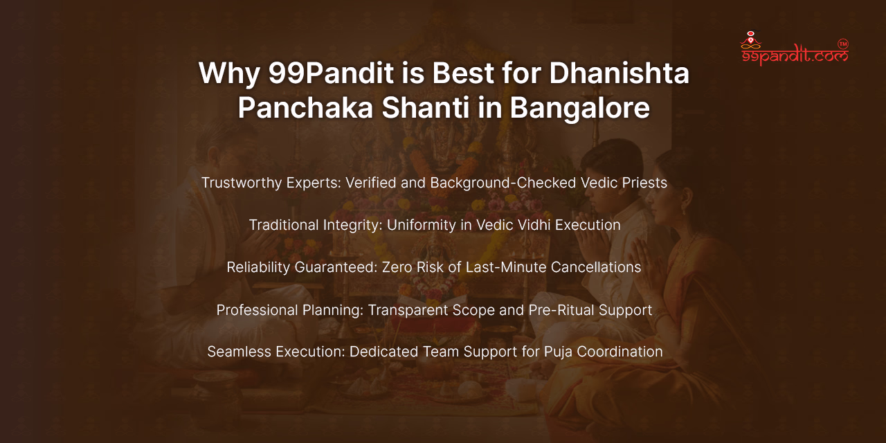 Pandit for Dhanishta Panchaka Shanti In Bangalore