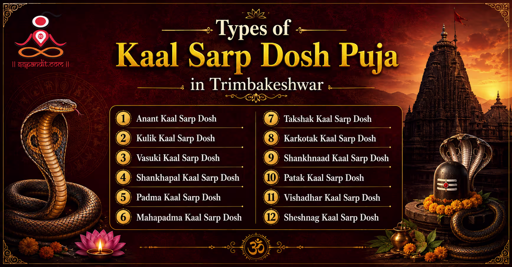 types-of-kaal-sarp-dosh-puja-in-trimbakeshwar