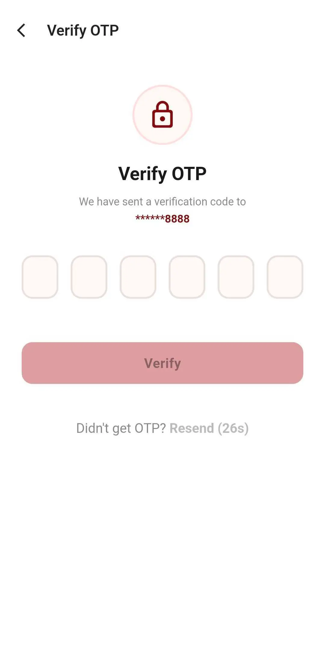 Verify OTP for login