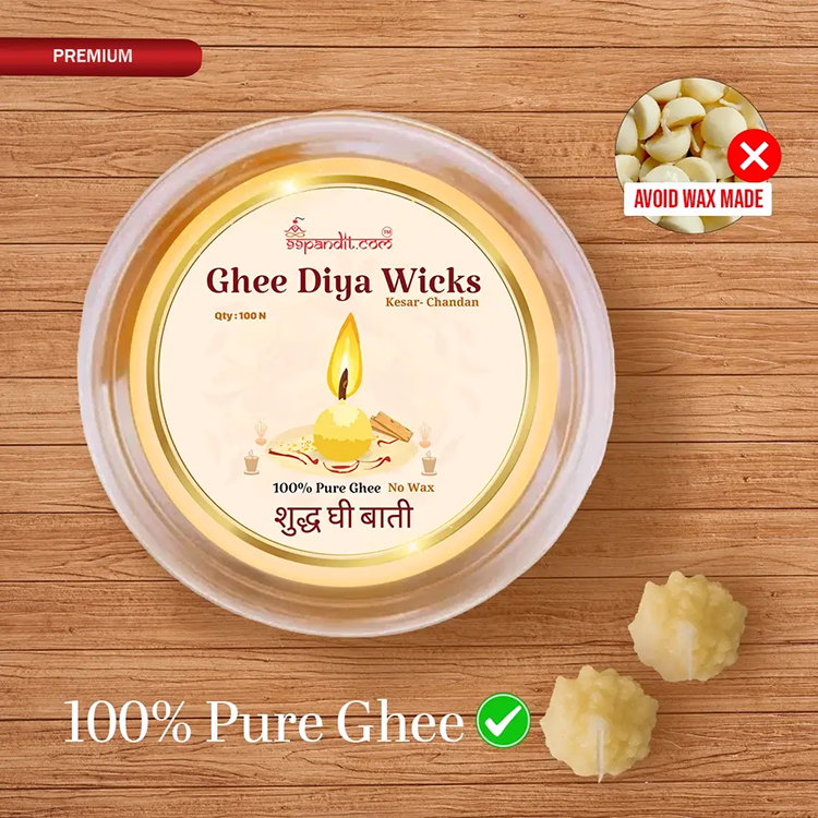 Pure Ghee Diya Batti: Premium Ghee Batti for Home Mandir