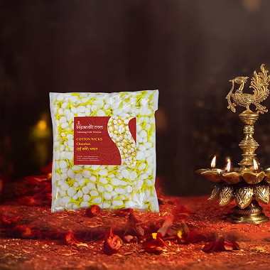 Long Lasting Cotton Wicks - Chandan for Diyas (2100 Pieces)